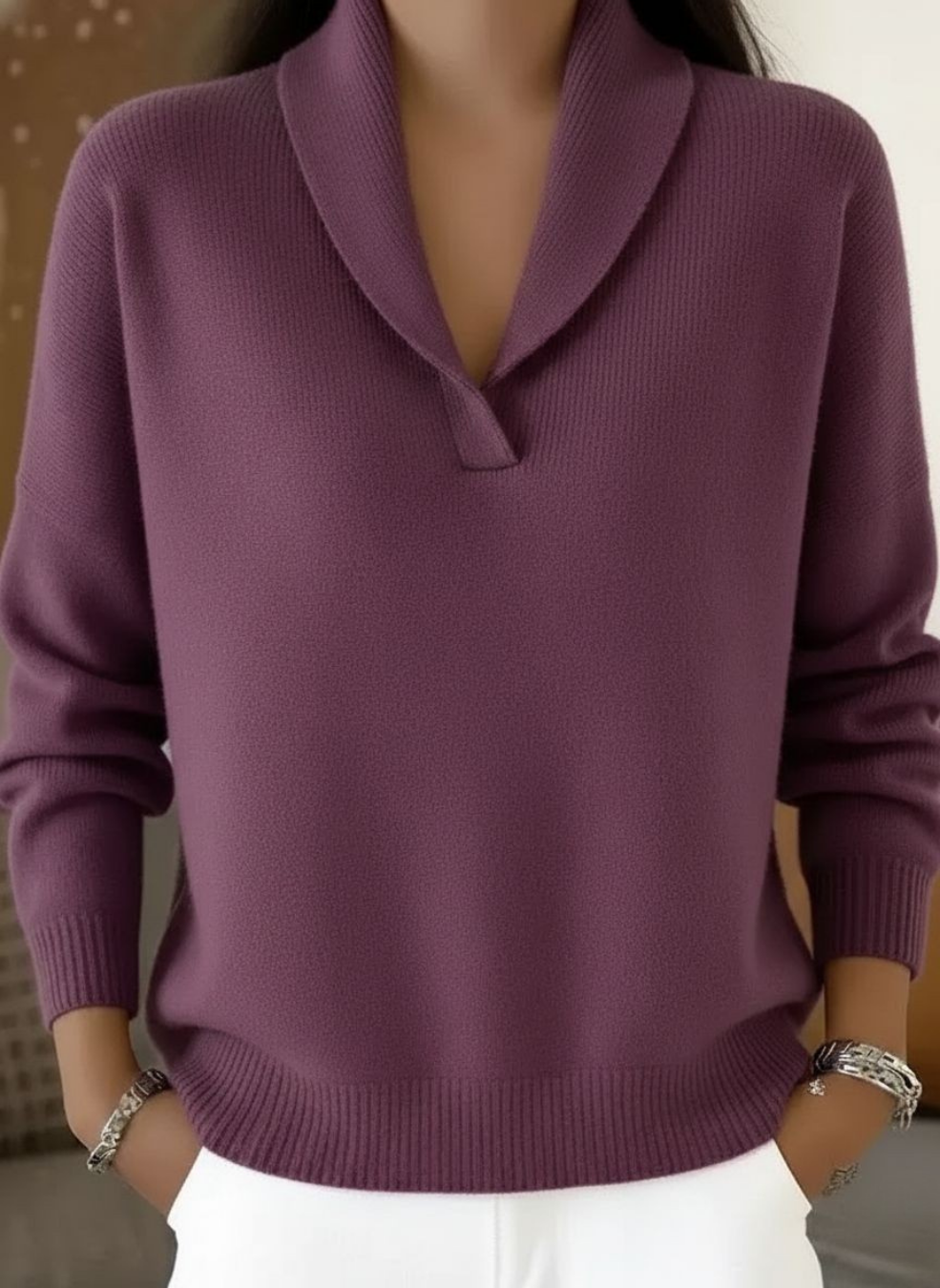 ANTONINE | MAGLIONE CON SCOLLO A V