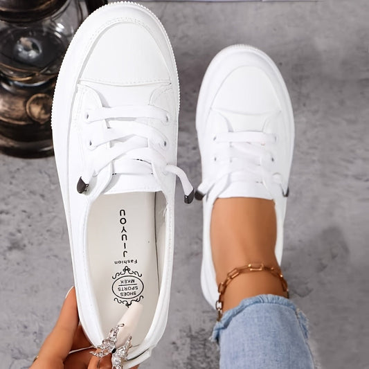 LORNA | SNEAKERS BASSE ORTOPEDICHE BIANCHE CON LACCI