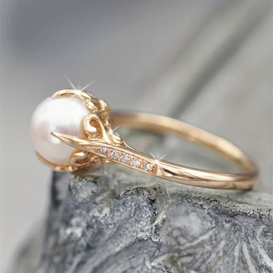CRYSTELLA | ANELLO DELICATO CON PERLA E CRISTALLO