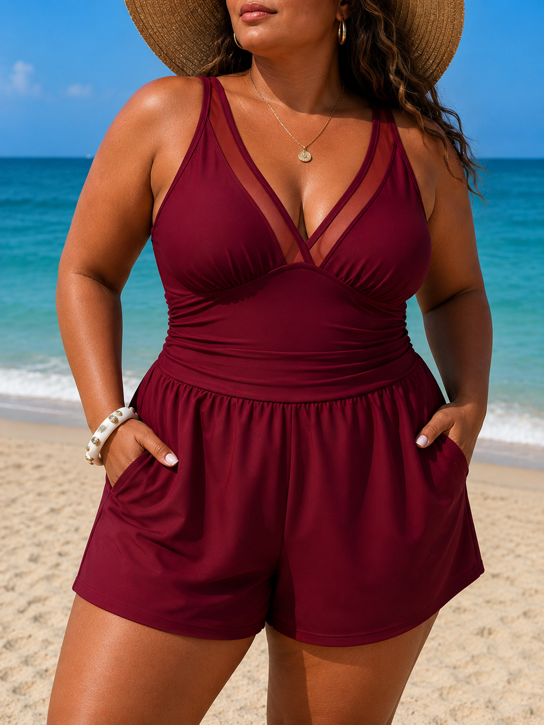 CHARLOTTE | ABITO DA BAGNO ELEGANTE SEABREEZE TAGLIE FORTI