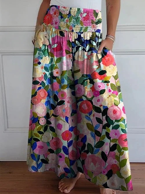 BLYTHE | PANTALONI IN DENIM A GAMBA LARGA E VITA ALTA CON ARRICCIATURA