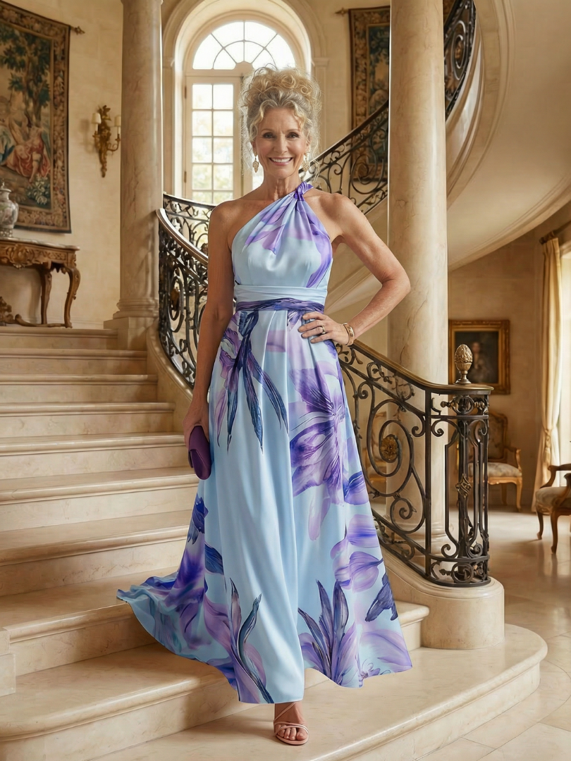 AMIEL | ABITO MAXI FLOREALE LEGGERO