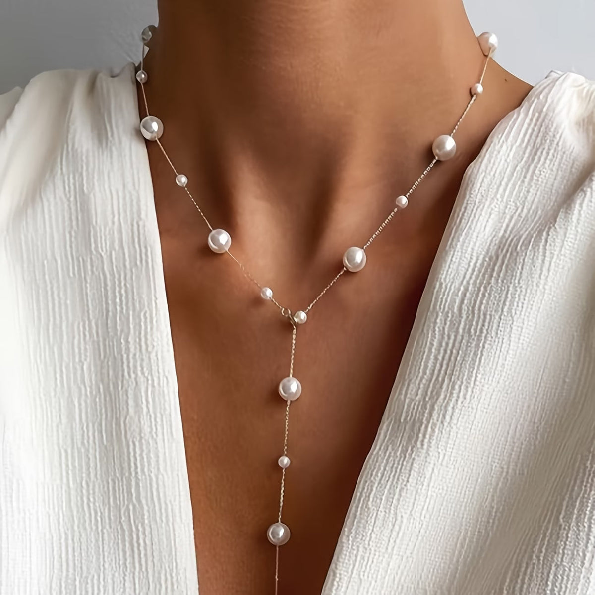 CELESTE | COLLANA ELEGANTE CON PERLA CIELO