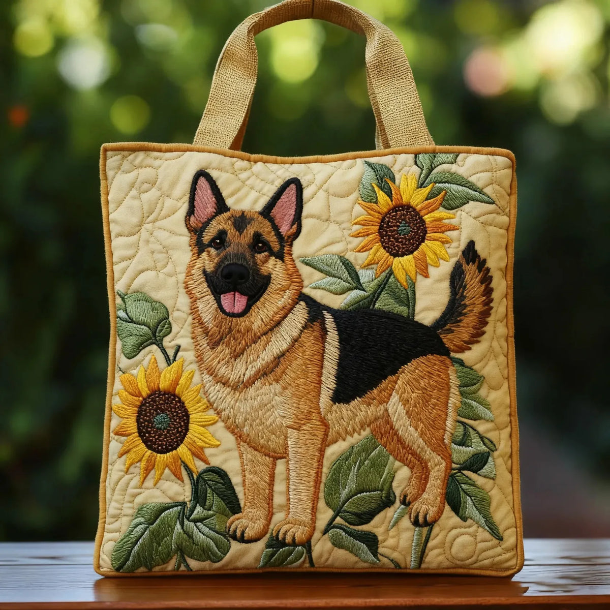 GRACE | BORSA FLOREALE ARTIGIANALE CON PASTORE TEDESCO
