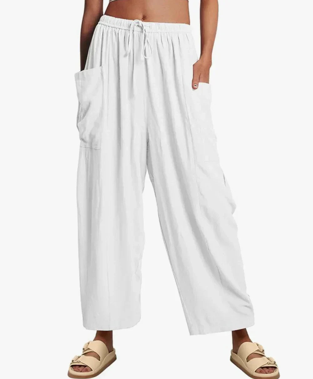 BARBARA | PANTALONI CASUAL A GAMBA LARGA
