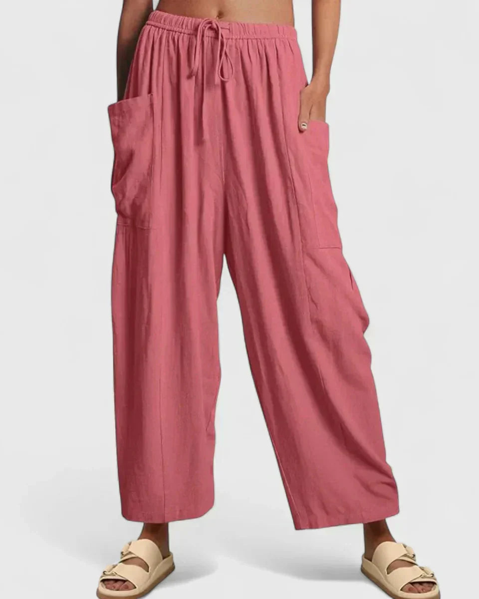 BARBARA | PANTALONI CASUAL A GAMBA LARGA