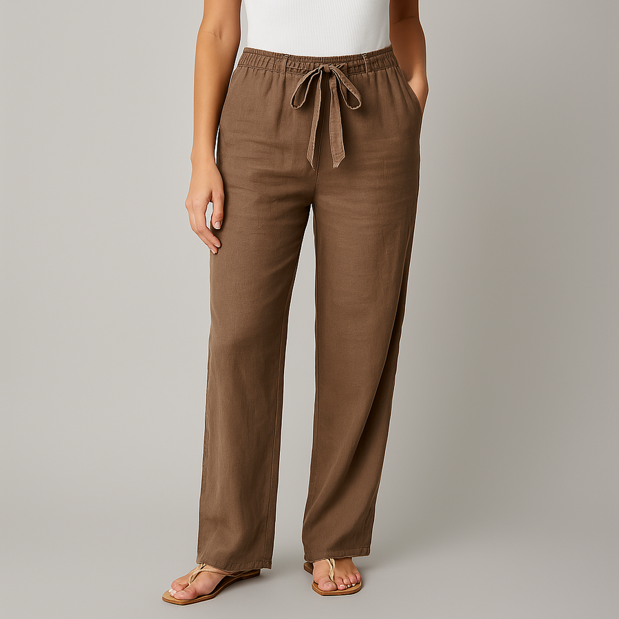 LORRAINE | PANTALONI ESSENZIALI CON CINTURA IN TESSUTO