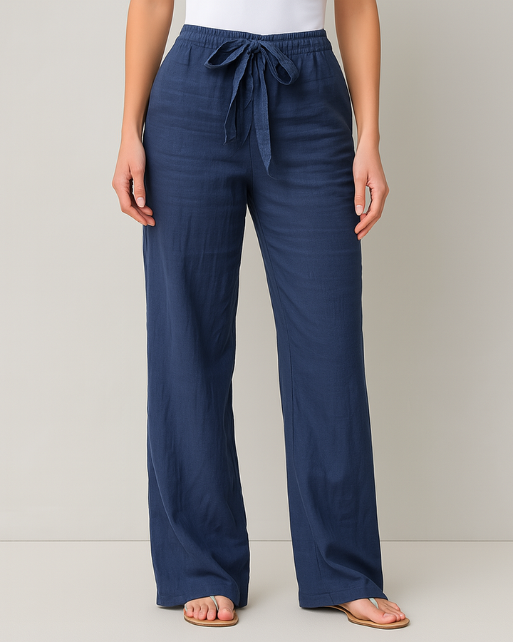 LORRAINE | PANTALONI ESSENZIALI CON CINTURA IN TESSUTO