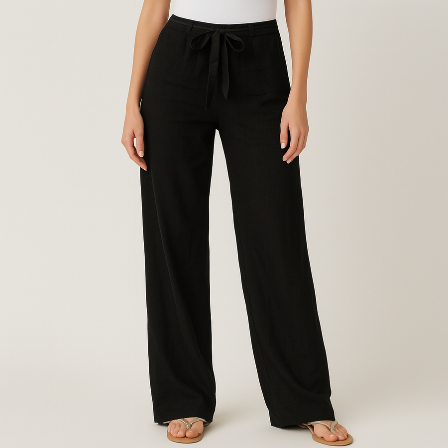 LORRAINE | PANTALONI ESSENZIALI CON CINTURA IN TESSUTO