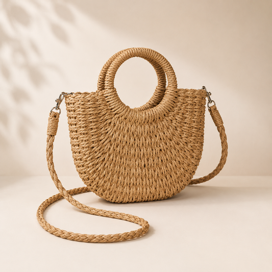 THE MARISOL | BORSA A TRACOLLA A MEZZALUNA INTRECCIATA A MANO