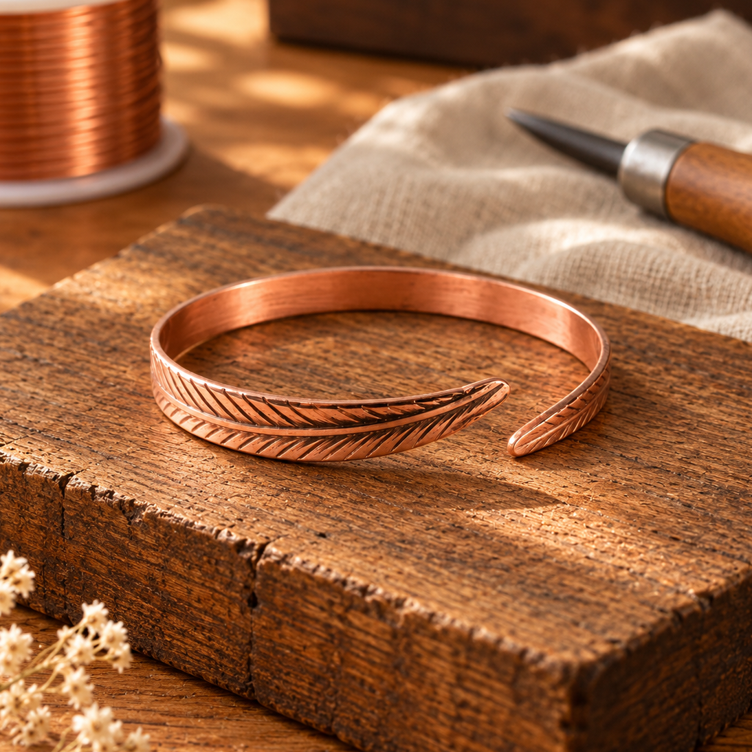 MAISIE | BRACCIALE RAME PIUMATO