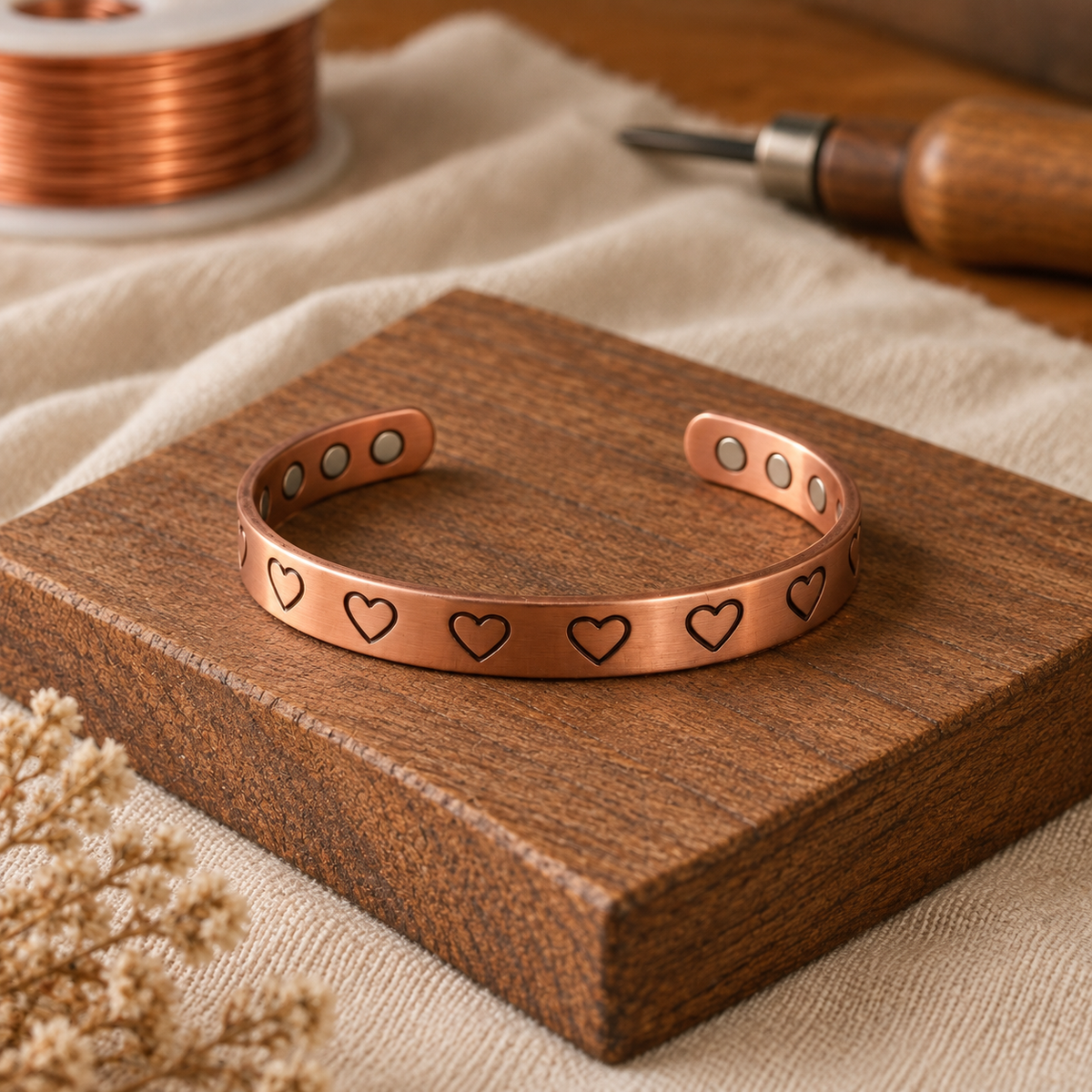 HARPER | BRACCIALE IN RAME HEARTH