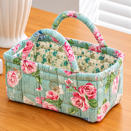 ROSEMEADOW | CESTA PORTAOGGETTI TRAPUNTATA SAGE ROSE