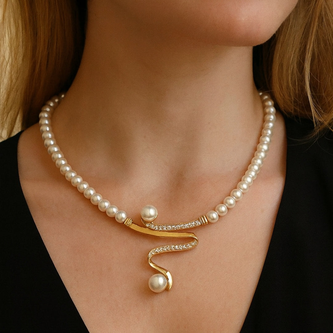 SERAPHINA | SET DI GIOIELLI CON PERLE ELEGANT WAVE