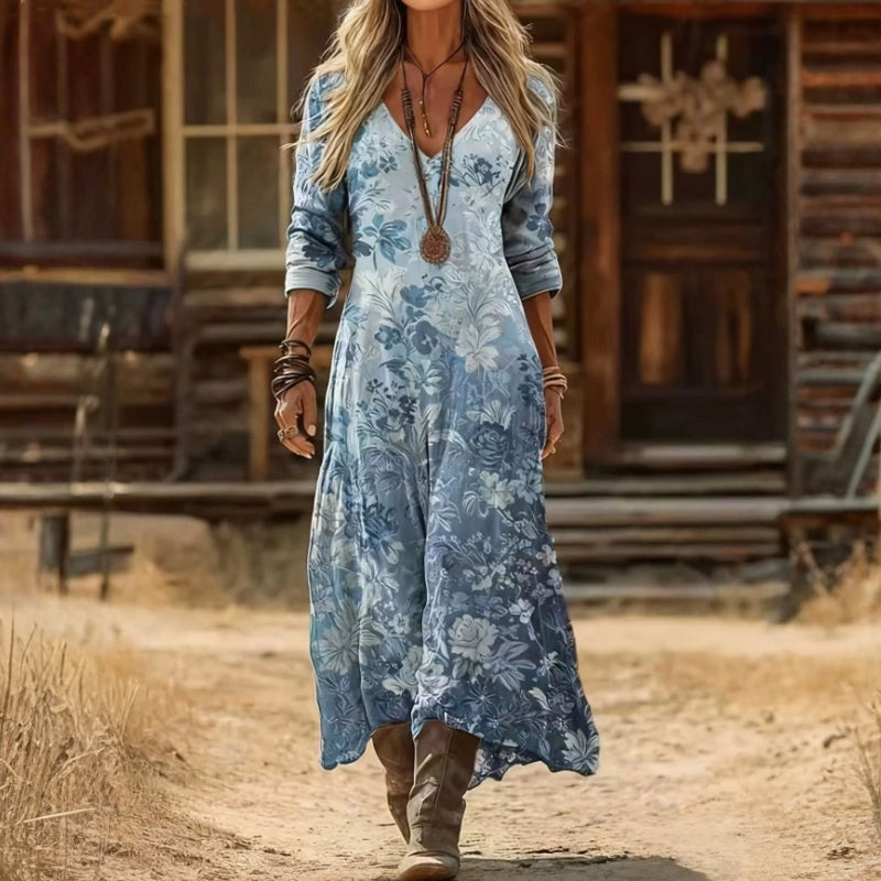EVELYN | ABITO CASUAL A MANICHE LUNGHE DI ISPIRAZIONE VINTAGE