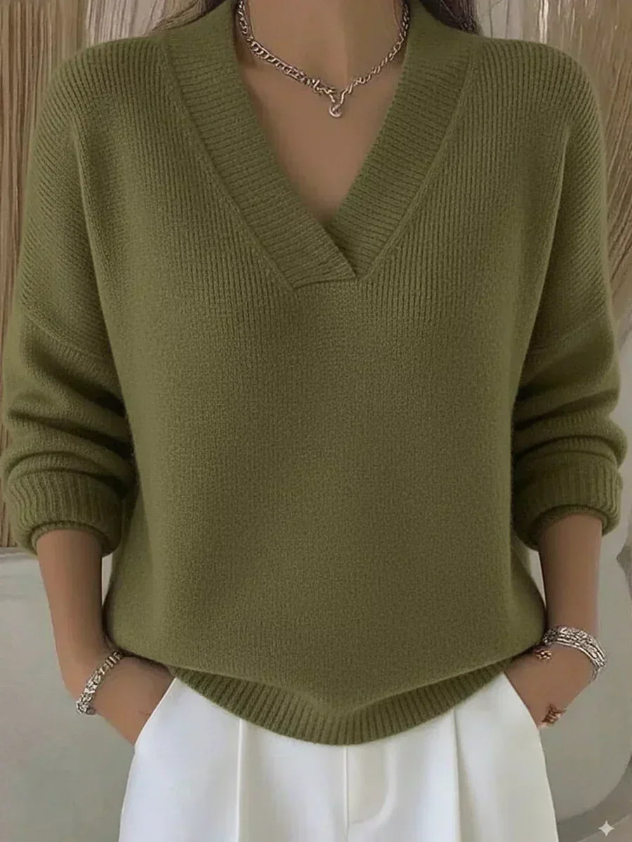 VIVELLE | MAGLIA CON SCOLLO A V RILASSATO