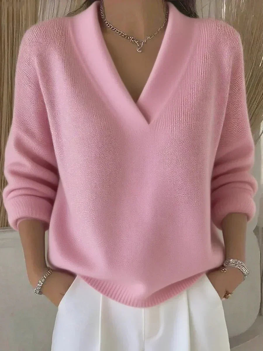 VIVELLE | MAGLIA CON SCOLLO A V RILASSATO