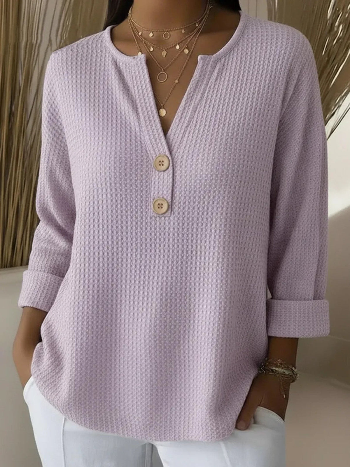 LUCINDA | TOP CON BOTTONI HENLEY