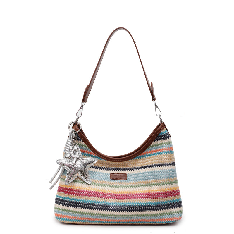 BORSA A SPALLA | BOHO A RIGHE