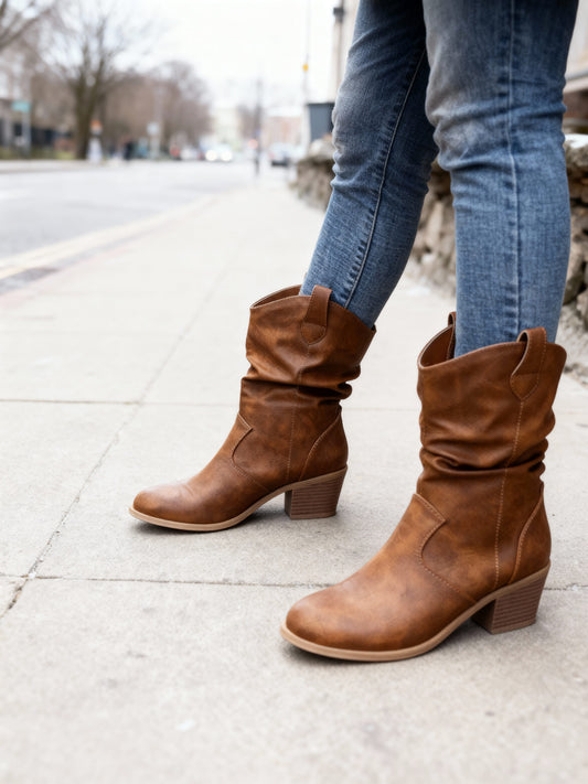 BETHANY | STIVALI WESTERN EFFETTO PELLE
