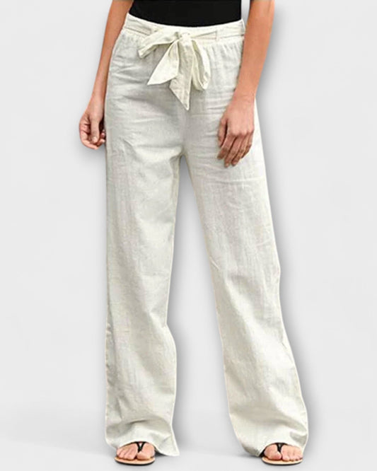 PAULINE | PANTALONI A GAMBA LARGA CON CINTURA DA ANNODARE