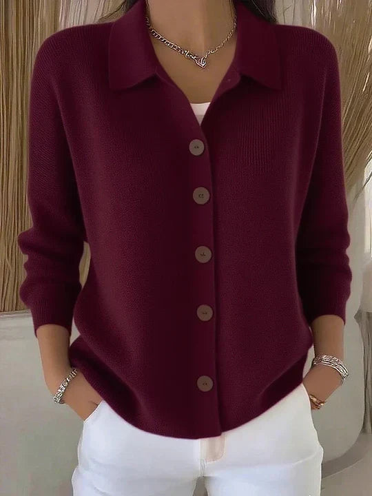 JOSEPHINE | CARDIGAN CON COLLO E BOTTONI FRONTALI