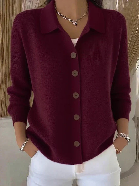 JOSEPHINE | CARDIGAN CON COLLO E BOTTONI FRONTALI