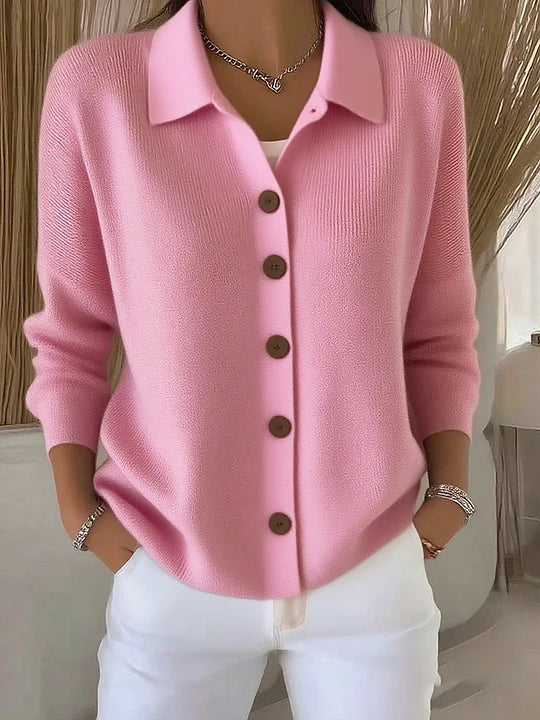 JOSEPHINE | CARDIGAN CON COLLO E BOTTONI FRONTALI