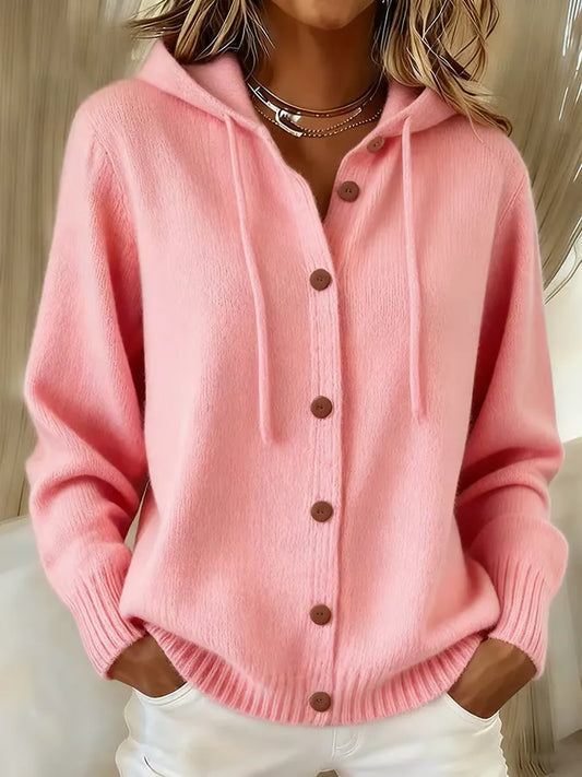 BRENDA | CARDIGAN CON CAPPUCCIO E BOTTONI COSY