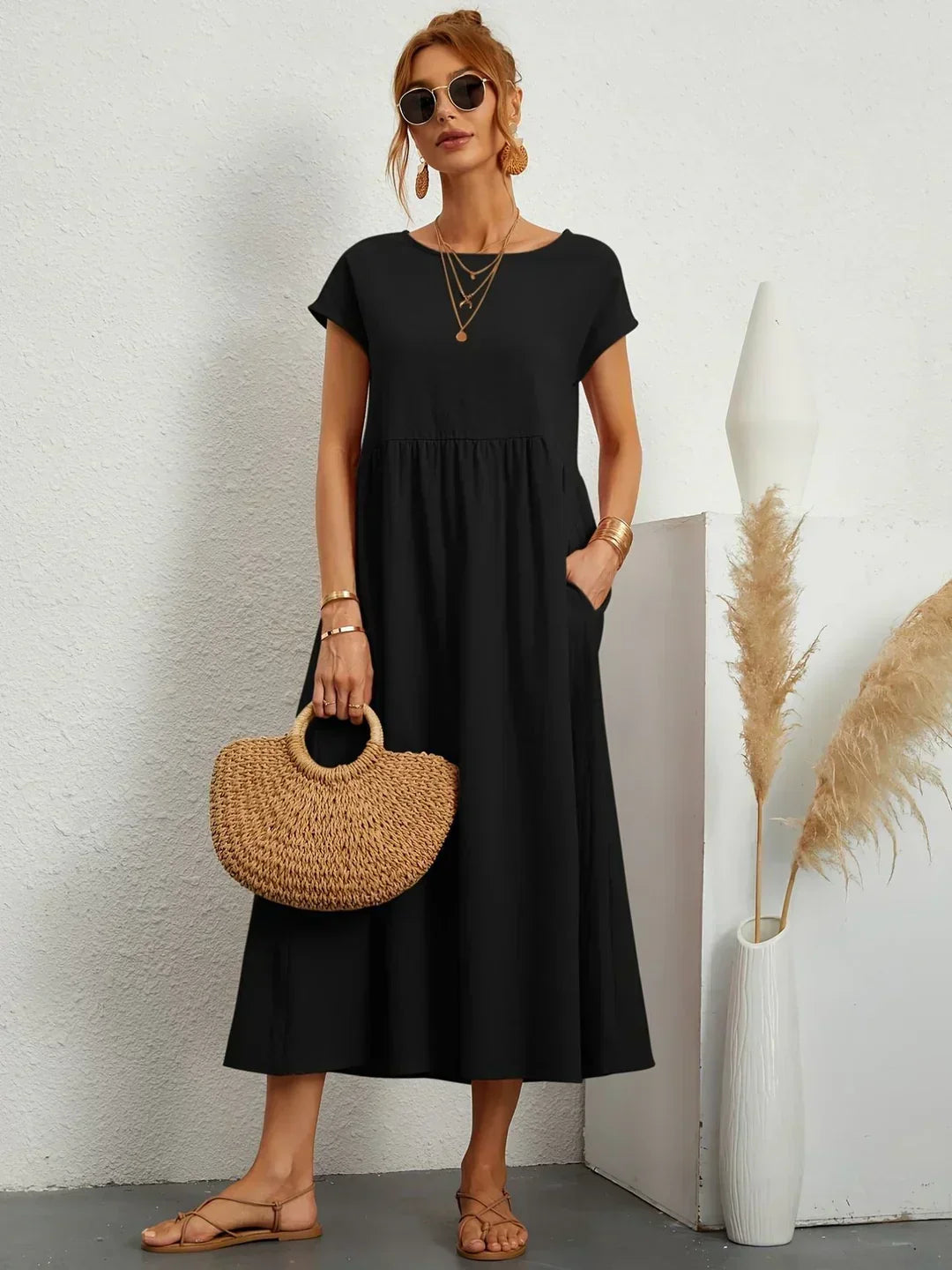 MAXINE | ABITO MIDI FLUIDO ELEGANTE E SENZA TEMPO