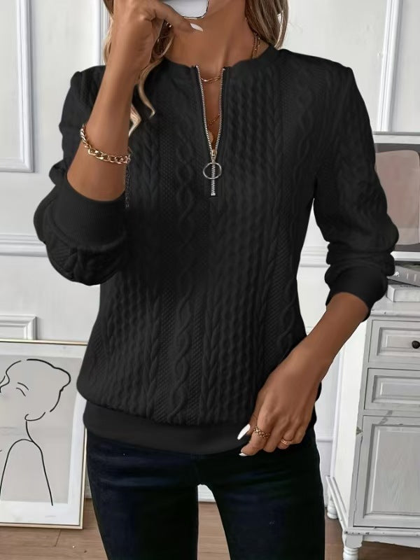 ALICE | MAGLIA ELEGANTE CON ZIP A UN QUARTO