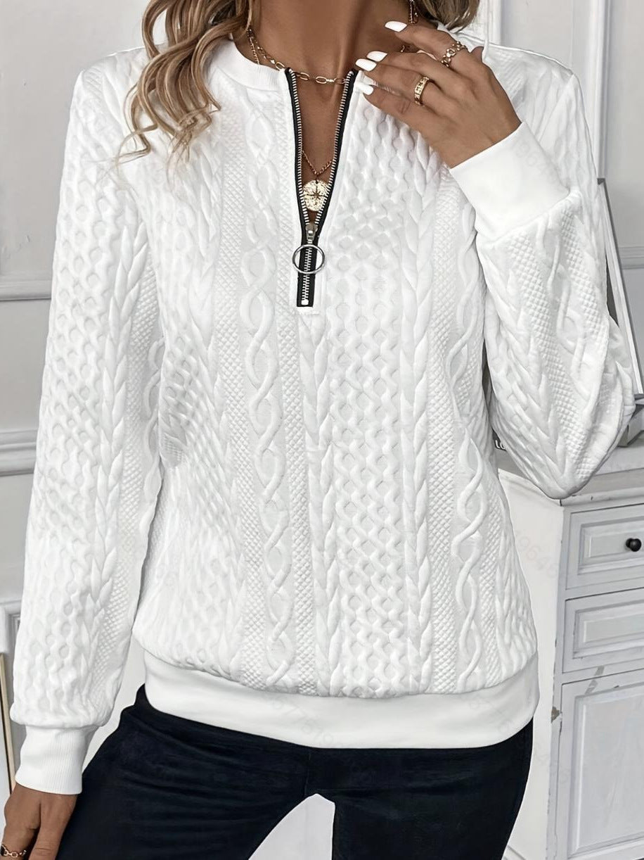 ALICE | MAGLIA ELEGANTE CON ZIP A UN QUARTO