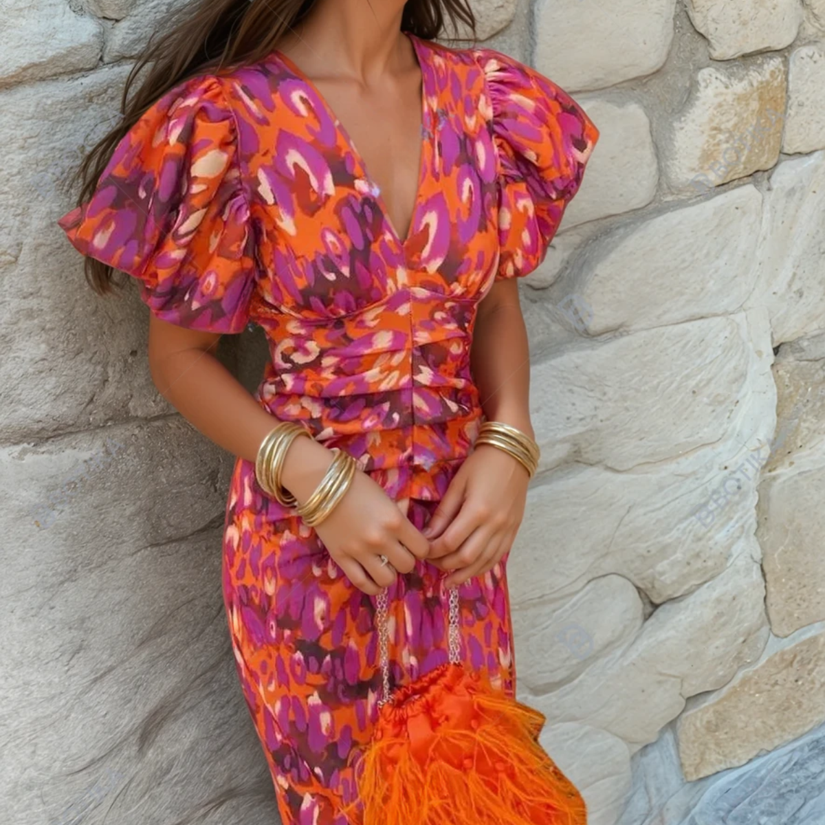 CAROLE | ABITO VIBRANT FIESTA CON DETTAGLI IMPRESSIONANTI