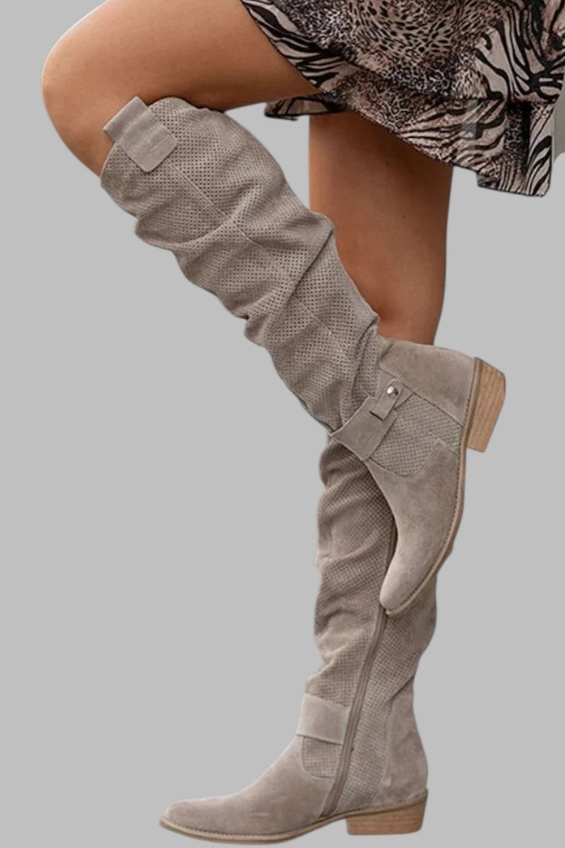 BELLA | STIVALE SLOUCH ELEGANTE IN CAMOSCIO