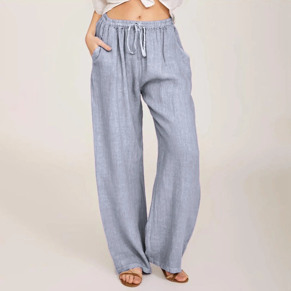 CHERYL | PANTALONI GAMBA AMPIA EFFORTLESS