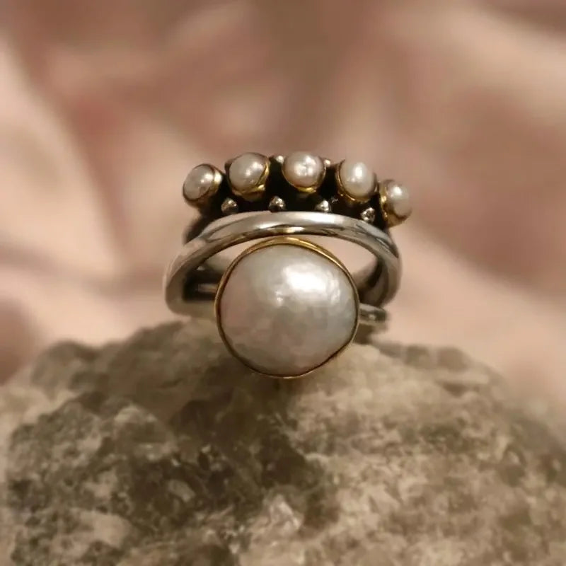 AURELIA | SET DI ANELLI CON PERLE A STRATI