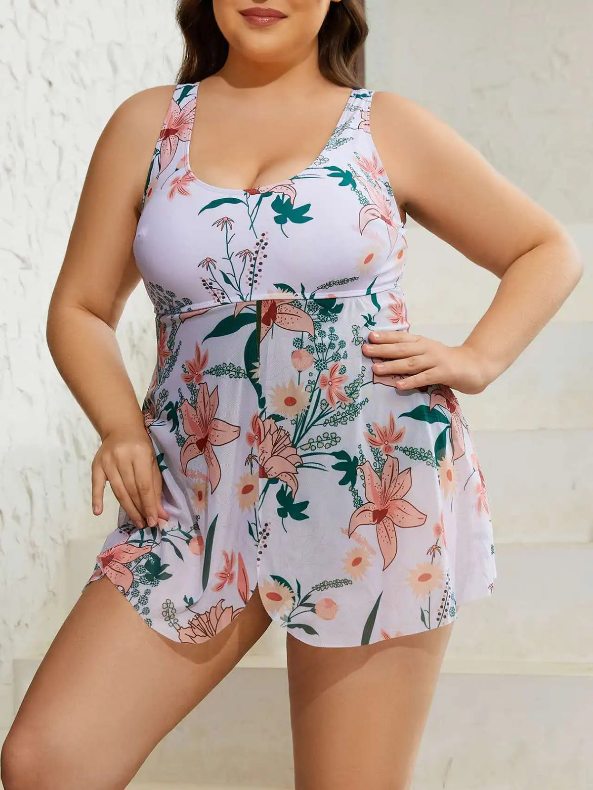 OLIVIA | COSTUME A VESTITO TAGLIE FORTI BLOSSOM BREEZE