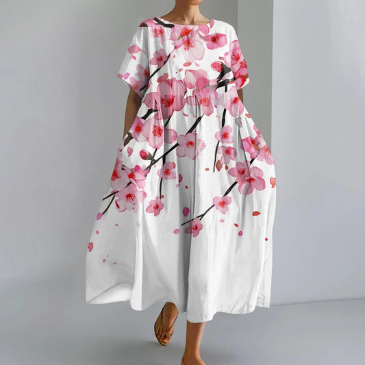 JUTTA | MAXI ABITO LEGGERO CON UNA BELLISSIMA STAMPA FLOREALE