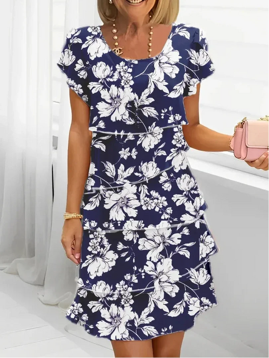 FRANCESCA | ABITO CON VOLANT ELEGANT COMFORT
