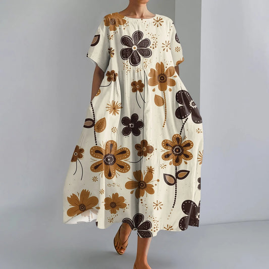 JUTTA | MAXI ABITO LEGGERO CON UNA BELLISSIMA STAMPA FLOREALE