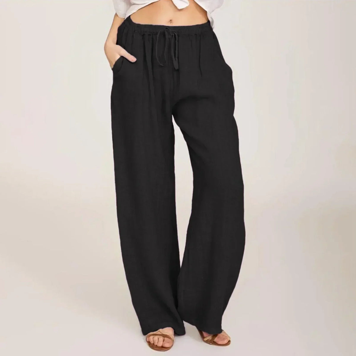 CHERYL | PANTALONI GAMBA AMPIA EFFORTLESS