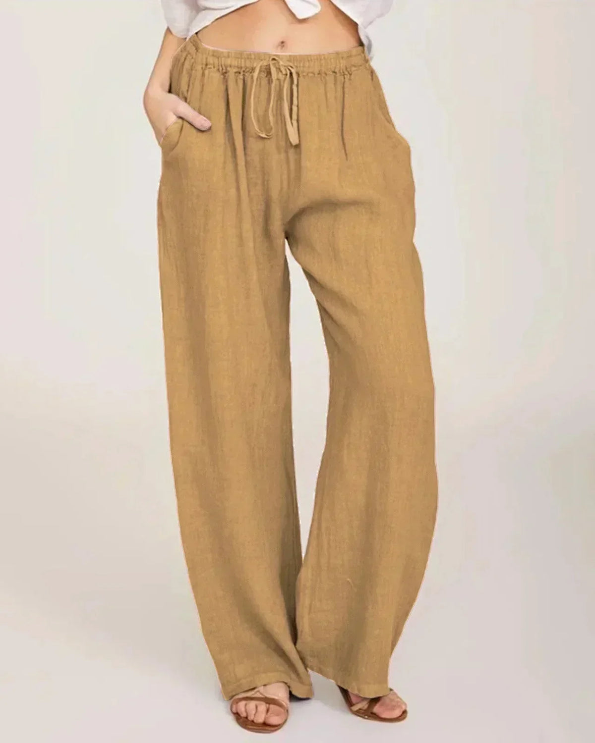 CHERYL | PANTALONI GAMBA AMPIA EFFORTLESS
