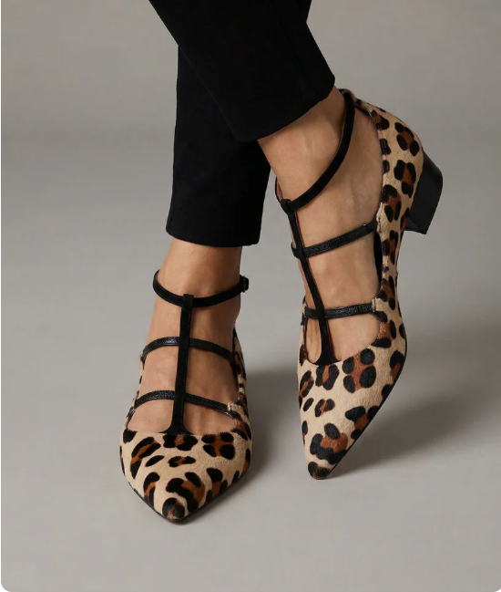 CAROL | SCARPE CON TACCO E CINTURINO LEOPARDATO