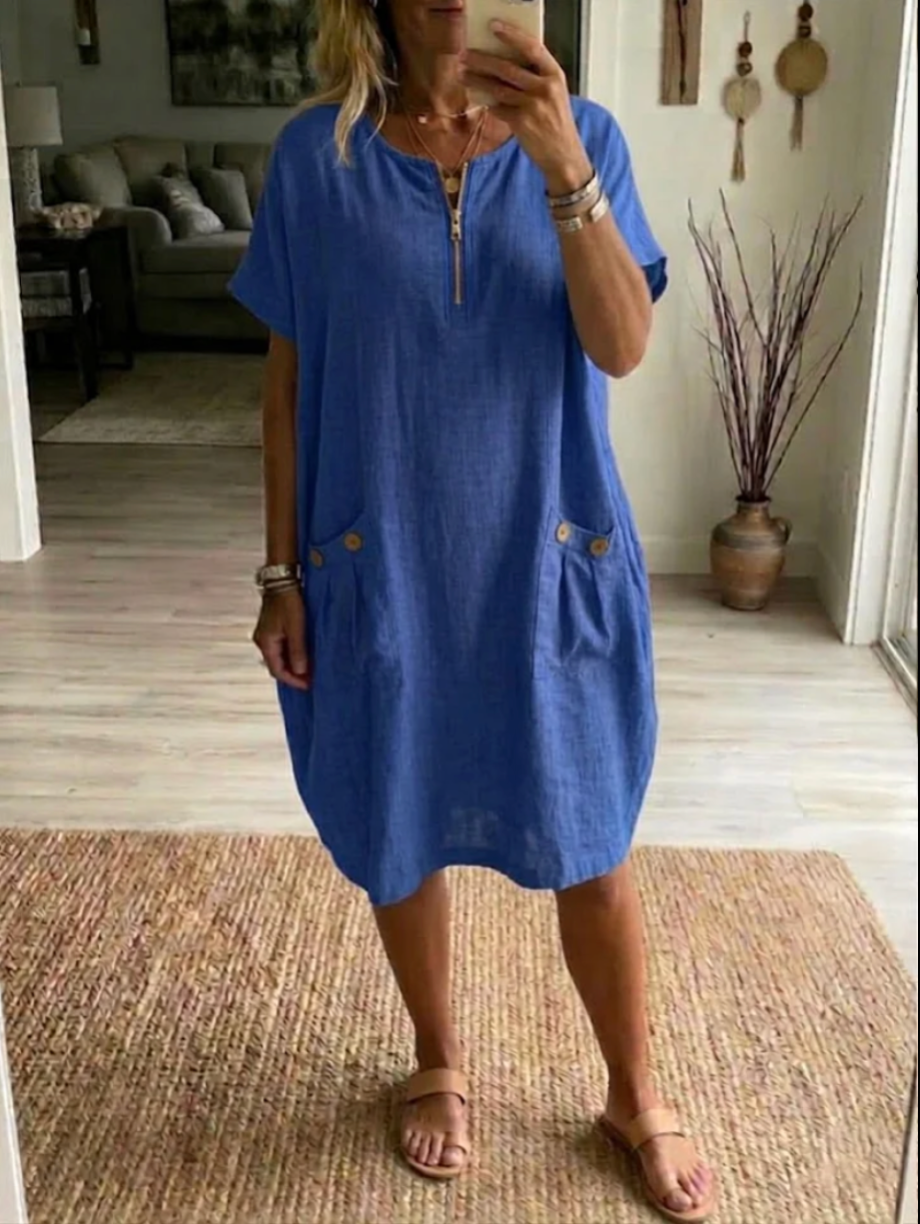 JOAN | ABITO ESTIVO CON ZIP FRONTALE