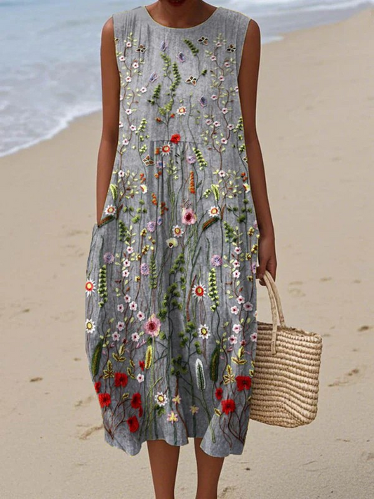CARA | ABITO MIDI WILDFLOWER
