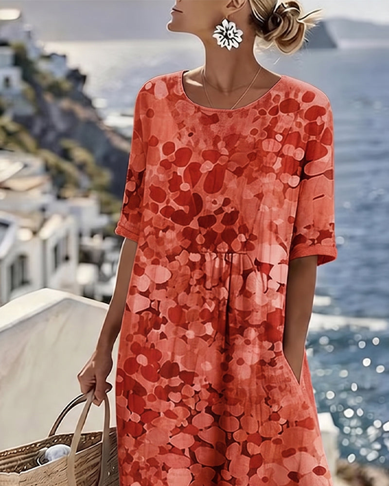 FLEURÉ | ABITO MIDI CON STAMPA FLOREALE ARIOSA
