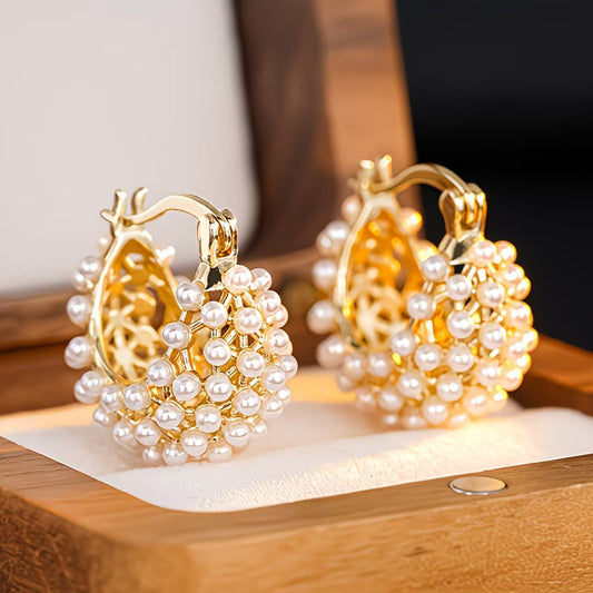 MONROE | ORECCHINI A CERCHIO CON PERLA CHUNKY