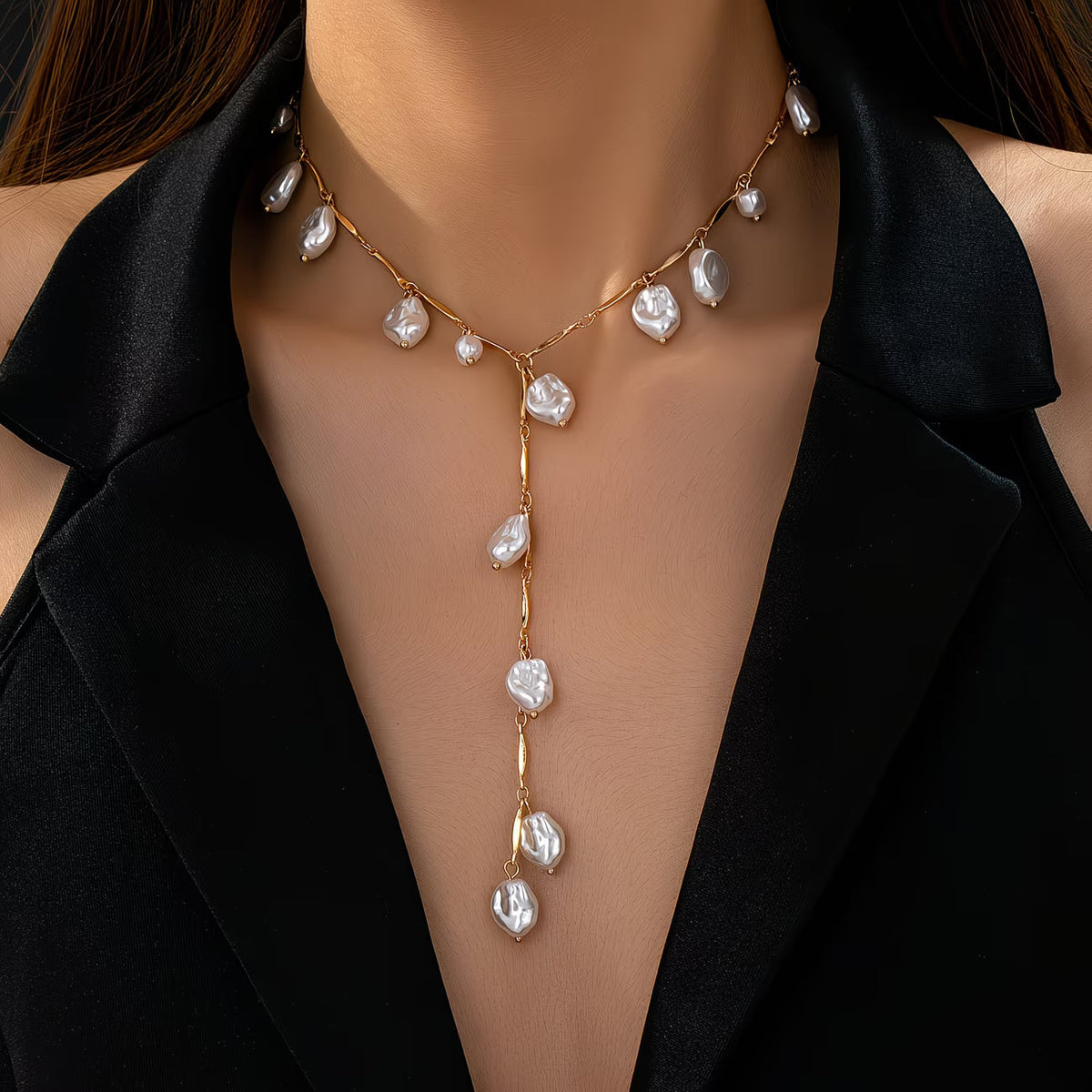 SELENE | COLLANA MYSTICAL PEARL WATERFALL