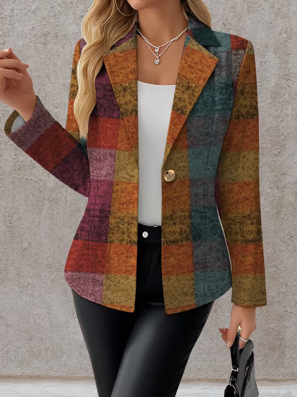 AMANDINE | BLAZER A QUADRI AUTUNNALE