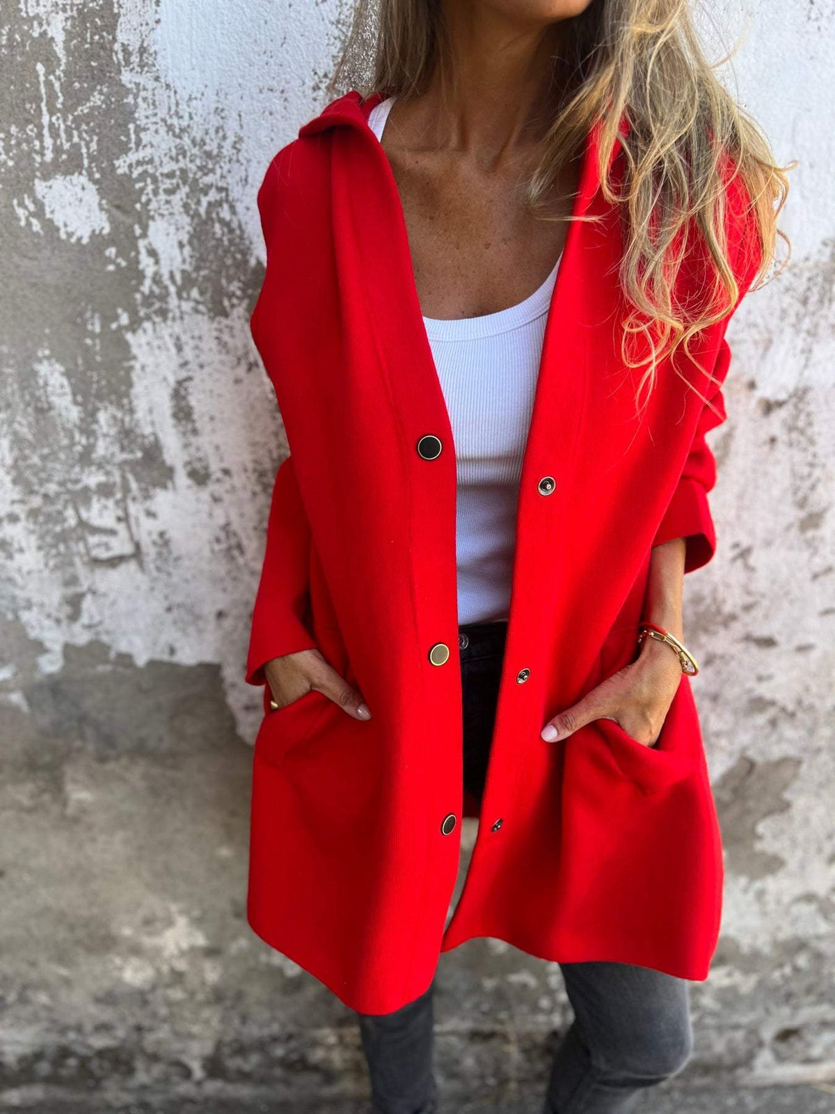 LAURA | GIACCA COSY CON BOTTONI